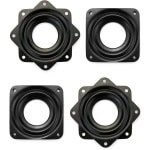 Allecto- Draaitafel kogellager - 360 graden draaibaar - Meubel accessoire - 3 inch - Geschikt voor plankdisplays - Zwart metaal - Keuken accessoire - 4-delige set