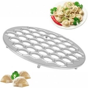 Allecto - Dumpling Maker - Ravioli Bakvorm - 37 Gaten - Aluminium - Keuken Accessoires - Geschikt voor Gebak - Zilver Kleur