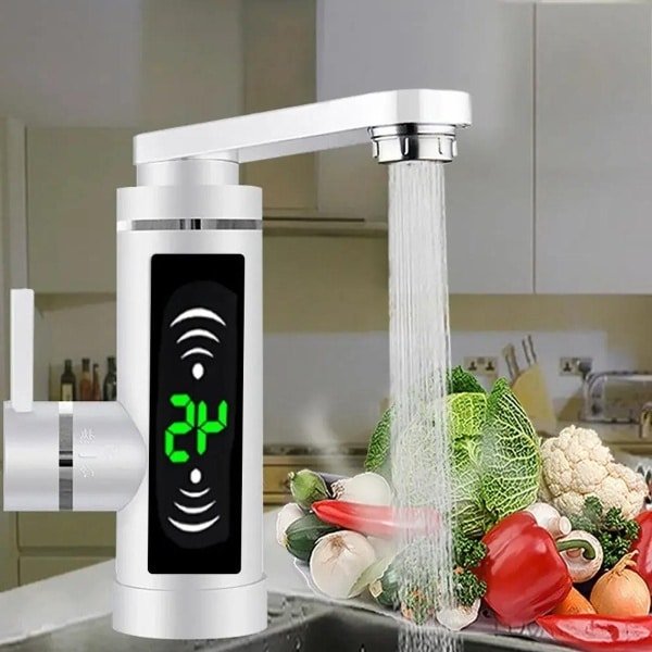 Allecto - Elektrische doorstromers - LED-kraan - Instant hete kraan - Badkamer keuken - Geschikt voor alle keukens en badkamers - Zilver 3KW elektrische doorstromers LED-kraan badkamer keuken instant hete kraan - AliExpress 13