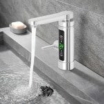 Allecto - Elektrische doorstroomwaterverwarmer - Instant warme kraan - LED-kraan - Badkamer keuken - AliExpress 13 - Geschikt voor zilver 3 kW, keukens en badkamers.