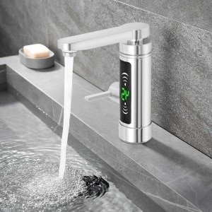 Allecto - Elektrische doorstroomwaterverwarmer - Instant warme kraan - LED-kraan - Badkamer keuken - AliExpress 13 - Geschikt voor zilver 3 kW, keukens en badkamers.