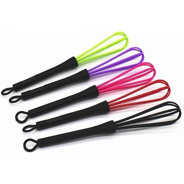 Allecto- Garde Tool Set 5 stks Lange Handvat Multi-Gebruik Handleiding Mixer voor Haarverf Eieren Bakken Crème Mengen - Haarverf accessoire - Roestvrij staal - Keuken - Bakken - Geschikt voor diverse gerechten - Diverse kleuren.