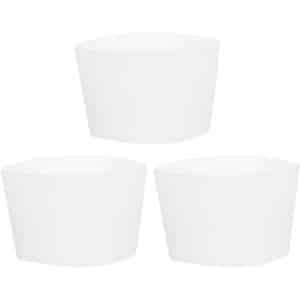 Allecto - Glazen Koffiekopjes - Antislip - Herbruikbaar - Hittebestendig - 3 stuks voor huishoudelijk gebruik, keuken accessoire, geschikt voor warme dranken.