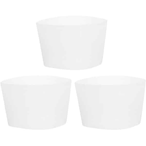 Allecto - Glazen Koffiekopjes - Antislip - Herbruikbaar - Hittebestendig - 3 stuks voor huishoudelijk gebruik, keuken accessoire, geschikt voor warme dranken.