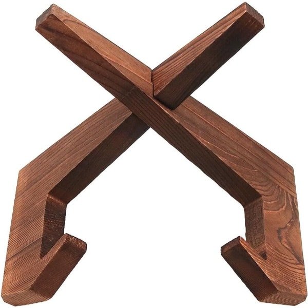 Allecto - Houten Kookboekhouder - Opvouwbaar - Draagbaar - Boerderij Thema - Receptenstandaard - Keuken Accessoire - Geschikt voor Koken en Display - Bruin Hout Stand - Handsfree Gebruik