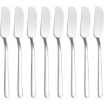 Allecto- Kaasmessen set - Roestvrij staal - 8 stuks - Geschikt voor kaas snijden - Zilver - Huis keuken accessoires - IJs cake ontbijt-Wegwerpsmessen