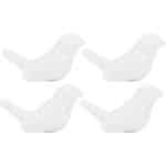 Allecto- Keramische Deur Knoppen - Meubels Accessoires - Vogel Vorm - DIY Handvat - Kast - Lade - Knoppen - Trekt - Geschikt voor Keuken Meubels - Wit 4 Set Keramische Knoppen.