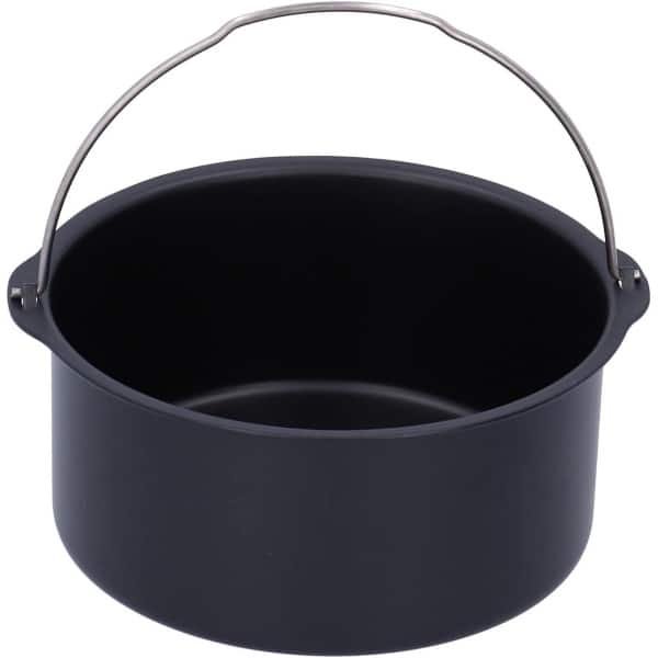 Allecto- Keukengereedschap - Bakplaat - Anti-aanbaklaag - Ronde vorm - Set van 3 - Accessoires - Friteuse Cake Pan - Geschikt voor Home Gebruik - Zwart Frituurpan Bakplaat Pizza Pan voor Keuken Thuisgebruik (35,56cm/14in)