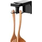 Allecto - Keukenhaak - Opknappen keuken - 360 ° rotatie - Opknappen gereedschap - Opslag accessoires - Geschikt voor keuken - Hangrek voor keukengerei en handdoeken - Nagelvrije installatie (zwart)