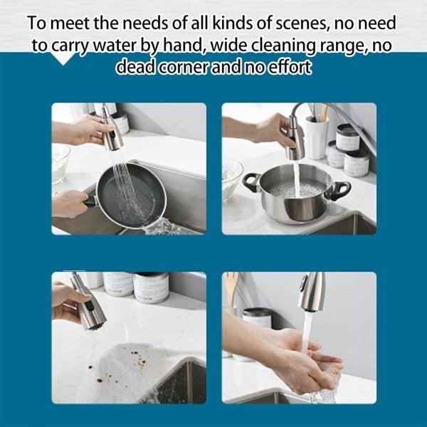 Allecto - Keukenkraankopsproeier - Opzetstuk - Praktisch - Plaatkraansproeikopbevestiging - Accessoires - Duurzame - Reserveonderdelen - Geschikt voor - Keuken - Kraan - Schenkgereedschap - Blauw.