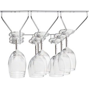 Allecto Muurbevestiging voor Wijnflessen - Opbergrek - Metaal - Zwart - Keuken Accessoire - Geschikt voor Verschillende Flessen - Wandmontage - Elegant Design - Barbenodigdheden - Ruimtebesparend - Modern Interieur