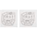 Allecto - Naaimachine accessoires - Quilten - 6 Inch - Acryl - Sjabloon - Keuken - Art Craft - Stencil - Geschikt voor alle naaimachines - Patroon - 2 stuksKom Gezellige Patroon Sjabloon 6 "Acryl Wrap Naaien Quilten Keuken Art Craft Stencil Cut