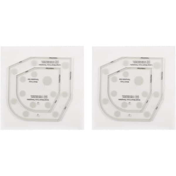 Allecto - Naaimachine accessoires - Quilten - 6 Inch - Acryl - Sjabloon - Keuken - Art Craft - Stencil - Geschikt voor alle naaimachines - Patroon - 2 stuksKom Gezellige Patroon Sjabloon 6 "Acryl Wrap Naaien Quilten Keuken Art Craft Stencil Cut