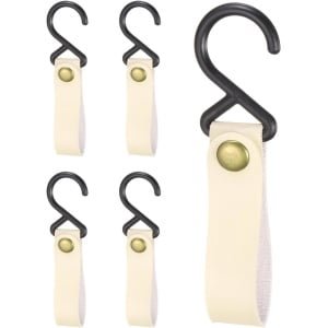 Allecto - Ophanghaken - Keuken - Set van 5 - Beige - Pannen en accessoires - S-vormige haken - Geschikt voor keukenorganisatie