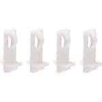 Allecto - Plastic plank ondersteuning - Kastplank clips - Meubelaccessoires - Zwart - Keuken - Boekenplank - 5 mm clip - Geschikt voor alle kasten en planken - Set van 20 - Installatie accessoires