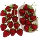 Allecto Plus - Kunstmatige Aardbeien Decoratie Set van 20 stuks voor Thuis Accessoires Keuken Feest Kerst DIY Foto Props