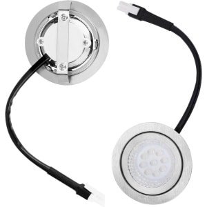 Allecto Plus - Roestvrij Staal LED Afzuigkaplampen 2 stuks | Inbouwkeukenlamp Vervanging 6500K | DC 12V | Afzuigkap Accessoires Keuken