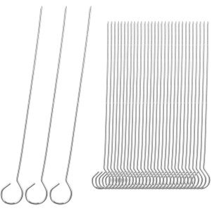 Allecto Plus - Rvs roulade naalden - Pack van 30 stuks voor roulade bereiding - Roestvrij en stabiel - Vervanging voor roulade spiesen - Vlees pinnen en clips - Keuken accessoires