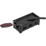 Allecto- Professionele Mini Kaas Smelter - Kaas Smelten - Opvouwbare Houten Handvat - Kaas Spatel - Oven Grillplaat Accessoire - Thuis Keuken - Grilling Tool - Geschikt voor Alle Keukens - Zwart Aluminum Kaaspan met anti-aanbaklaag