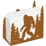 Allecto-Servethouder - Papier Servet Dispenser - Voor Keuken Eettafel - Outdoor Picknick - Metalen Houder - Geschikt voor Outdoor Gebruik - Kleur Zilver - Bos Thema- Decoratiefeitjes - Keuken Accessoire