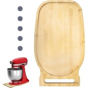 Allecto - Staande mixermat - Antislipmat - Houten keukenaccessoires - Keukenapparatuur - Bevestiging - Aanrecht - Keuken - Compatibel - Mixer - Keukenaid - 4,5-5 kwart liter - Slider - Blender - Mat - Geschikt voor - Plaatsen - Accessoires