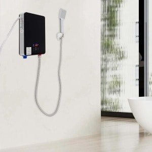 Allecto - Tankloze Elektrische Boiler - Wandgemonteerd - Zwart - Handdouche - LED-display - Keuken - Modern - Rechthoekig - Geschikt voor Keukens - Zwart model - 6500W - Instant Boiler