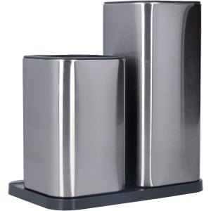 Allecto - Universele messenblokhouder - Roestvrijstaal - Groot mes - Keukengerei - Opslag - Keukengereedschap - Accessoires - Verwijderbaar - Eenvoudig schoon te maken - Geschikt voor de keuken