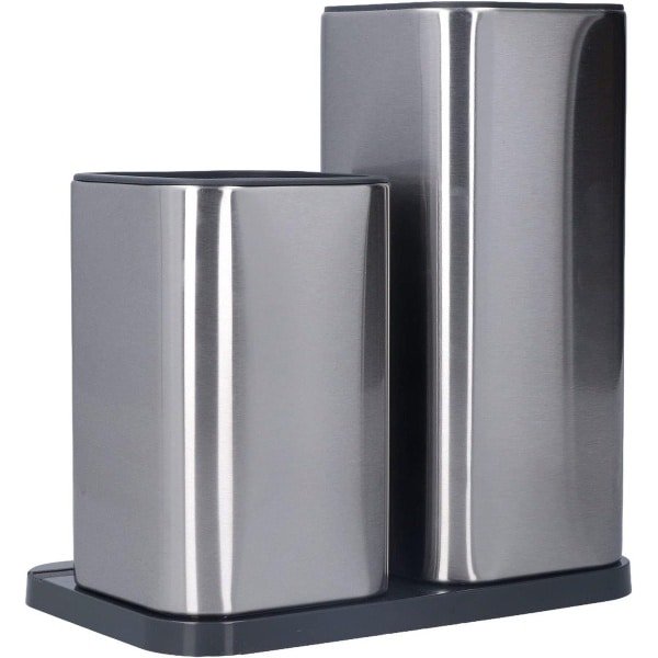 Allecto - Universele messenblokhouder - Roestvrijstalen meshouder - Groot mes - Gebruiksvoorwerphouder - Keukengerei Opslag - Keukengereedschap Accessoires - Verwijderbaar - Eenvoudig schoon te maken - Geschikt voor keuken