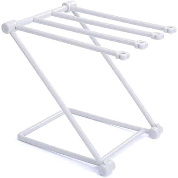 Allecto Vaatdoek Houder - Opvouwbaar - Multifunctioneel - Blauw/Grijs/Roze - Keuken Aanrecht Accessoire - Geschikt voor Drogen Vaatdoeken - Home Organisatie - Opvouwbaar Droogrek