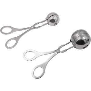 Allecto - Vleesballers - Anti-aanbaklaag - RVS - Gehaktballen maker - Cake pop - IJstang - Keukentool - Roestvrij staal - Geschikt voor diverse maten - Zilver - Kook accessoire voor keuken - 3,5 cm en 4,5 cm