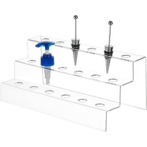 Allecto- Wijnflesdop Display - Acryl - Transparant - Wijnfleshouder - Flessenstop - 18 Gaten - 3 Niveaus - Geschikt voor Keuken - Ophangen - Transparant Acryl - 12,3 x 30,2 x 14,5 cm - Voor Wijnflessen - Wijn accessoires