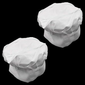 Allecto - Witte chefshoed - Verstelbare elastische band - Unisex - Keuken accessoire - Geschikt voor koken - Wit model - 2 stuks - Chef hoed met Keuken Koken Band Vegan Voor mannen en vrouwen.