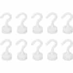 Allecto- Witte magnetische haken - Keuken accessoires - 5 kg capaciteit - ABS-kunststof - Modern ontwerp - Set van 10 - Geschikt voor keuken en thuis - Wit model.