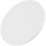Allecto plus - Hittebestendige siliconen onderzetter Ø175 mm honingraat motief met antislip - wit - keuken accessoire - glasbeschermer.