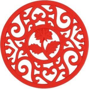 Allecto plus - Siliconen Onderzettermat voor Moderne Keuken | Antislip & Hittebestendig | Hot Pads voor Warme Gerechten | Tafelblad Accessoire | Zwart, Rood.