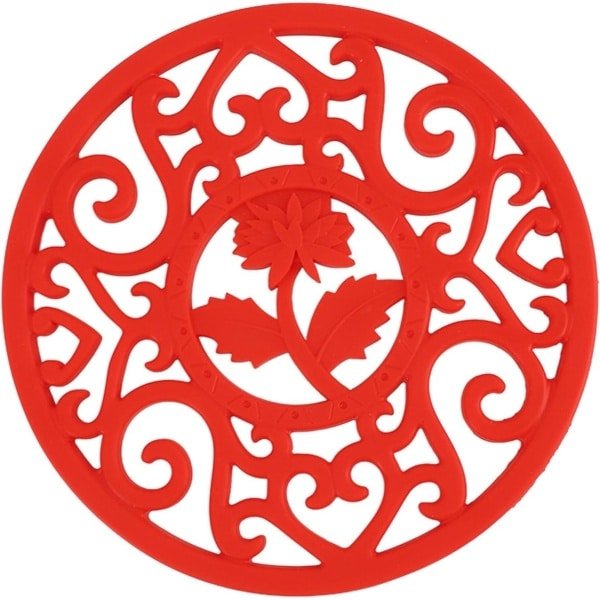 Allecto plus - Siliconen Onderzettermat voor Moderne Keuken | Antislip & Hittebestendig | Hot Pads voor Warme Gerechten | Tafelblad Accessoire | Zwart, Rood.