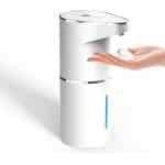 Automatische zeepdispenser, model C oplaadbare hands-free pomp zeepdispenser, badkamer blad elektrische zeepdispenser, keuken, 350mL