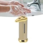 Automatische zeepdispenser voor badkamer en keuken - contactloze elektrische dispenser 250 ml (goudkleurig)