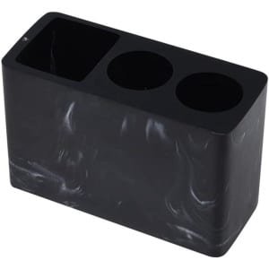 Badkamer tandenborstelhouder - Marmeren look voor elektrische tandenborstel en tandpasta - Organizer voor badkamer en keuken - Opberger voor badkamermeubel - Zwart (1 stuk)