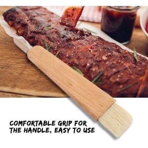 Bakborstel set voor koken en BBQ - Houten borstels voor olie en saus - Keuken accessoires