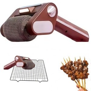 Bbq gereedschap - Elektrische grillborstel - Grillborstel - Barbecuereinigingsborstel - Grillreiniger - Draadloze reinigingsset - Met LED-verlichting - Met afneembare roller - 304 roestvrij staal - Voor keuken - BBQ - Voor buiten - Voor barbecue