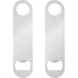 Beer Bottle Openers - 2 Pcs Flat Stainless Steel Opener - Bar en Restaurant Keuken Accessoires (Zilver)