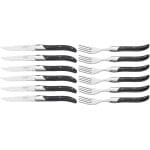 Blackwell Steakbestek Laguiole - Steakmessen & Steakvorken - Luxe uitstraling - Hoog snijcomfort - Pakkahout - 220 x 25 x 15 mm - Bestek - Keuken accessoires