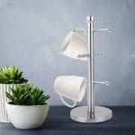 Boom RVS Bekerhouder - Koffiemok Stand Met 3 Takken - Beker Display Rek - Koffie Accessoires Voor Keuken En Bar