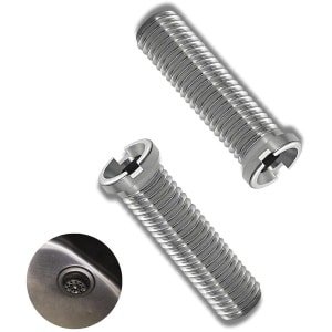 ByShane - Roestvrijstalen holle schroeven 2 stuks M12 X 45 mm voor zeefmandventielen, gootstenen en wastafels - accessoires voor keuken- en badkamerspoelbakken