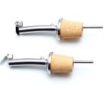 CHPN - Schenktuit - Tuit met Klep - Kurk - Dop voor olijfolie - Schenk tuitje - Keuken accessoire - RVS - 2 stuks - Flessentuit - Schenktuiten