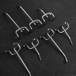 Candala 60 stuks peg Board Haken, 30 stuks 10 cm/3,9 inch, 30 stuks 5 cm/1,96 inch, metalen geperforeerde plankhaken, zware hangende pegboard accessoires, voor detailhandel supermarkt keuken garage