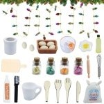 Christmas gnome accessoires voor poppenhuis - miniatuur gnome accessoires - gnome accessoires keuken - decoratie kerst gnome accessoires