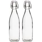 Cookinglife Beugelflessen Rond - 500 ml - 2 Stuks - Luchtdichte sluiting voor versheid - Stijlvolle flessen voor olijfolie en dressing - Hoogwaardig glas - 275 x 75 mm - Glaswerk - Keuken accessoires