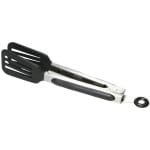 Cookinglife Serveertang RVS Zwart - Serveertang voor salades en groenten - Eenvoudig te hanteren - Roestvrij staal met zwart handvat - Vaatwasserbestendig - 260 x 40 x 50 mm - Keukengerei - Keuken accessoires